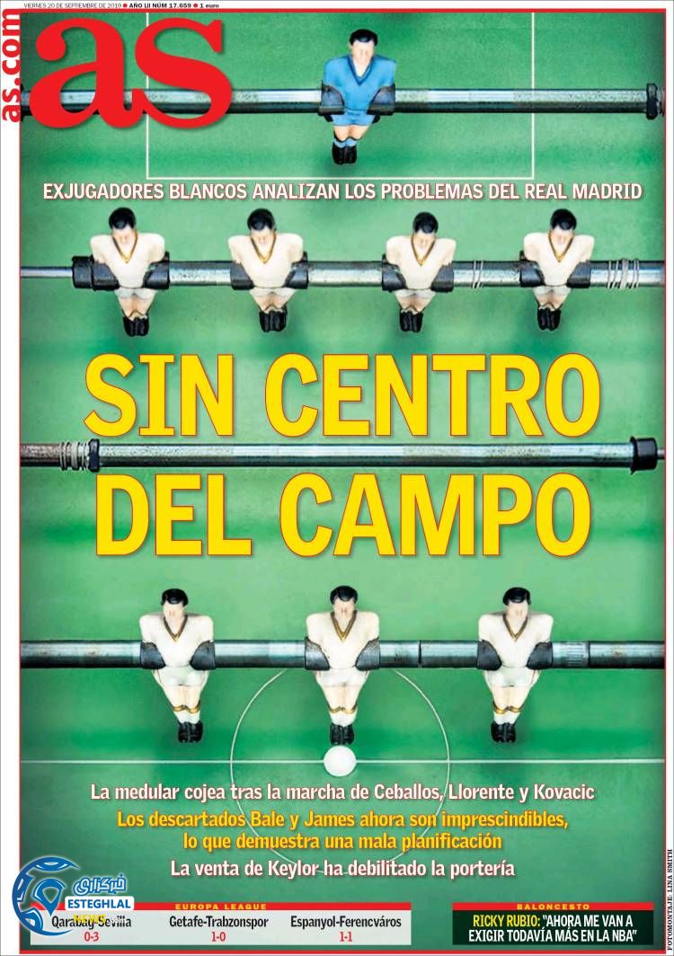 روزنامه ورزشی آاس جمعه 29 شهریور 1398