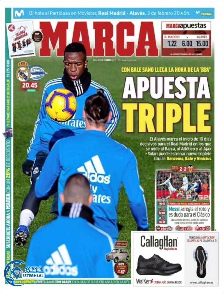 روزنامه ورزشی مارکا یکشنبه 14 بهمن 1397