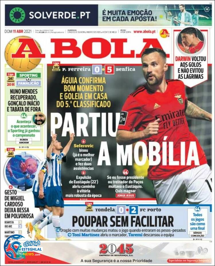 روزنامه ورزشی آبولا یکشنبه 22 فروردین 1400