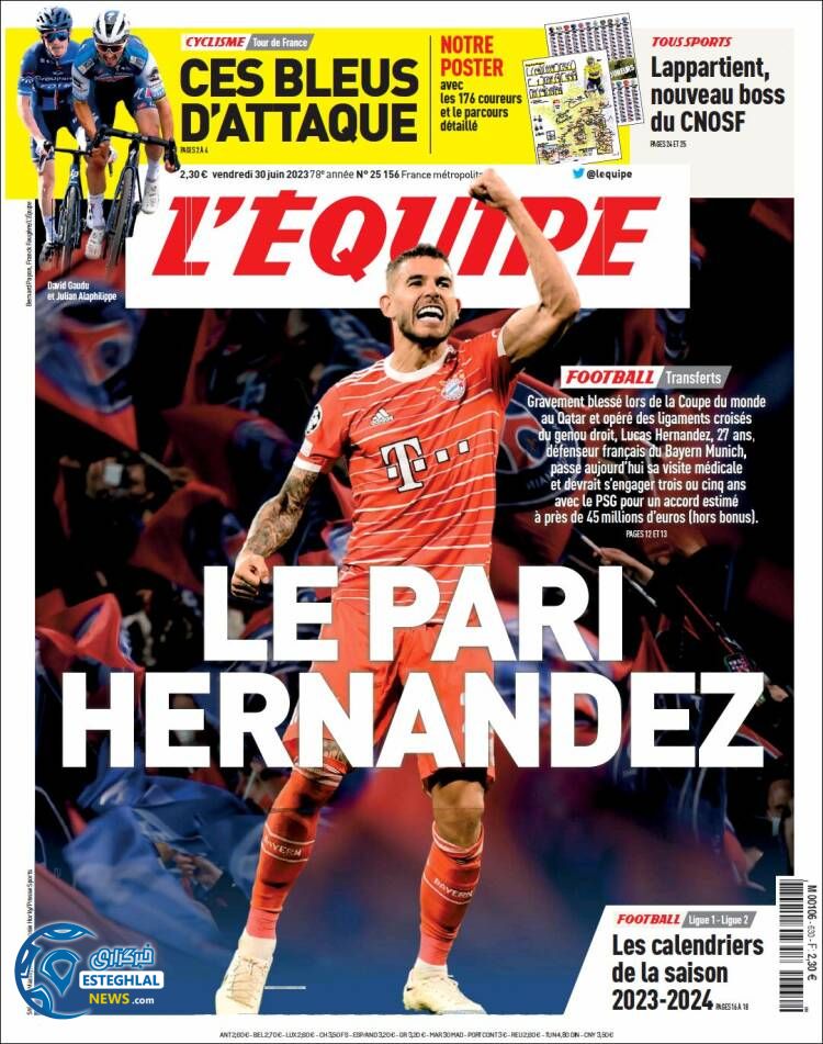 روزنامه ورزشی اکیپ جمعه 9 تیر 1402 