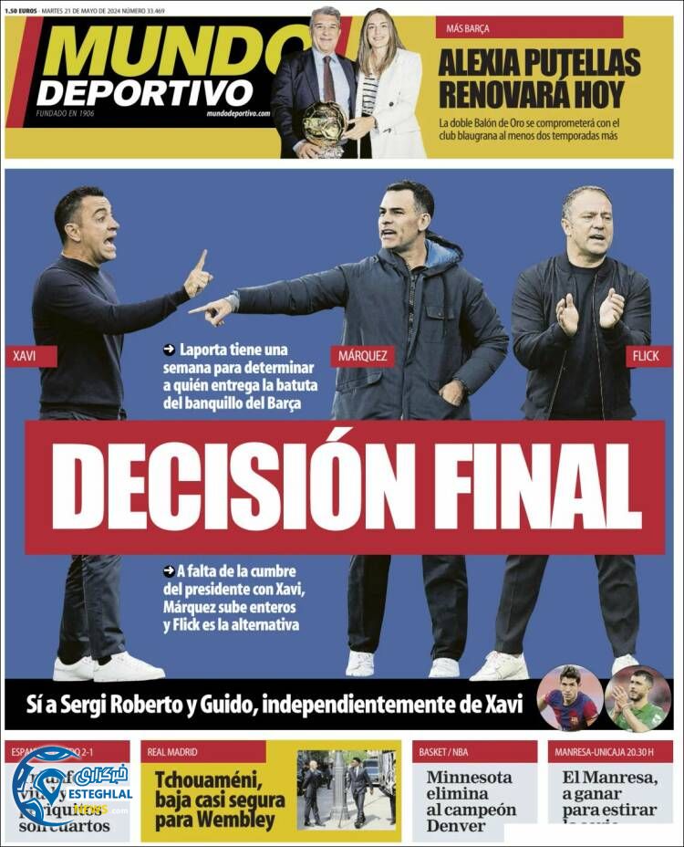 روزنامه ورزشی موندو دپورتیوو سه شنبه 1 خرداد 1403 