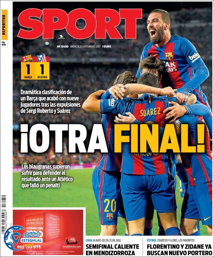 روزنامه های ورزشی جهان 20 بهمن