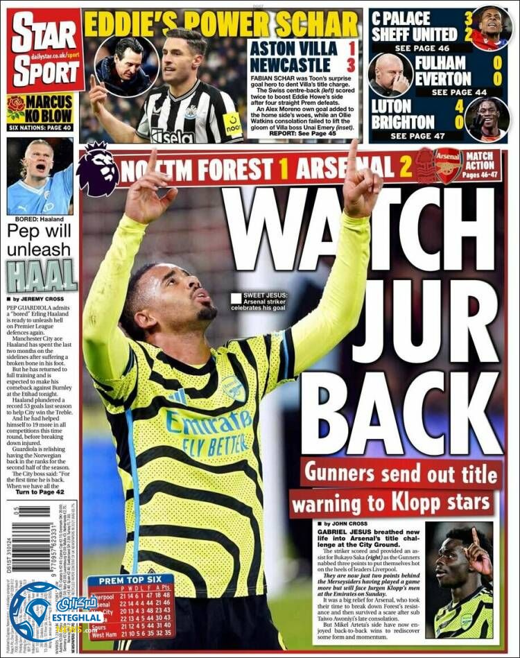 روزنامه ورزشی استار اسپورت چهارشنبه 11 بهمن 1402