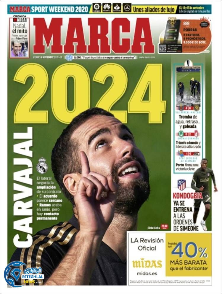 روزنامه ورزشی مارکا جمعه 16 آبان 1399