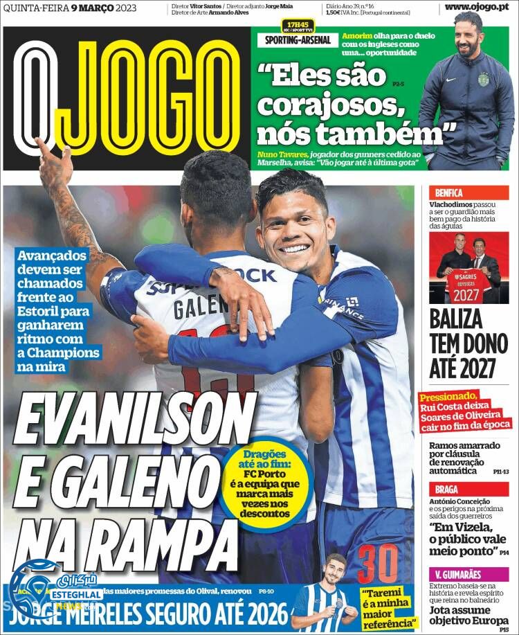 روزنامه ورزشی اوجوگو پنجشنبه 18 اسفند 1401 