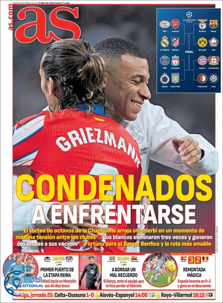 روزنامه ورزشی آ اس شنبه 4 اسفند 1403 