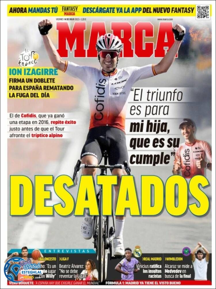 روزنامه ورزشی مارکا جمعه 23 تیر 1402 