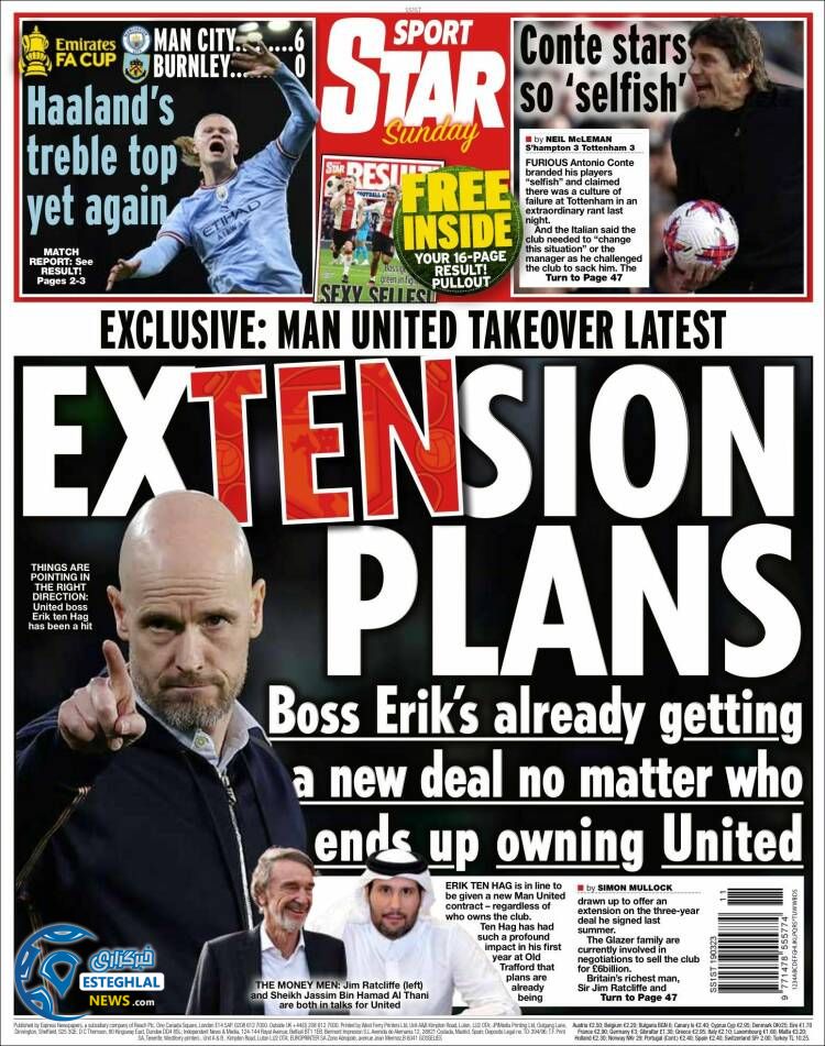 روزنامه ورزشی استار اسپورت یکشنبه 28 اسفند 1401 