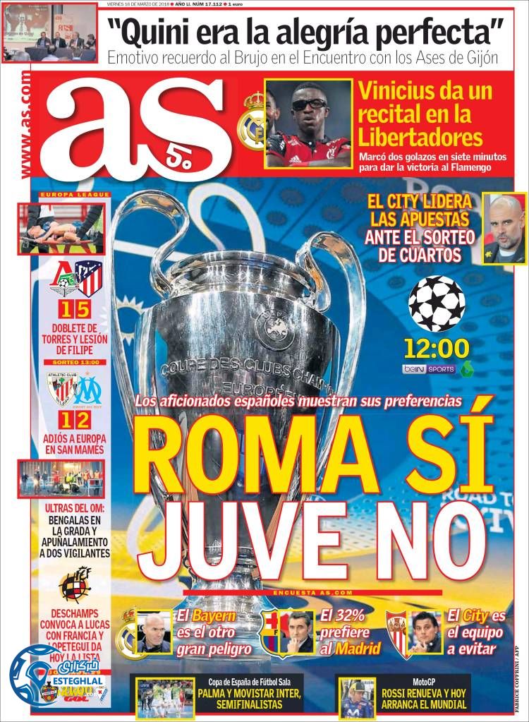 روزنامه ورزشی آاس جمعه 25 اسفند 1396