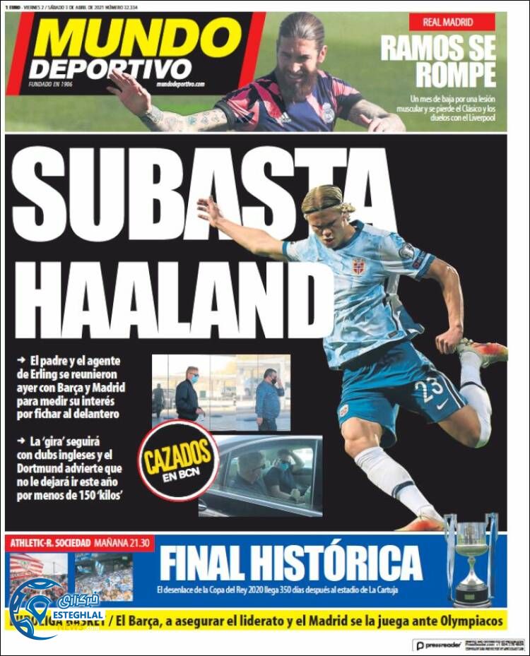 روزنامه ورزشی موندو دپورتیوو جمعه 13 فروردین 1400