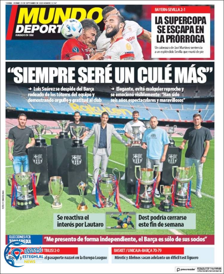 روزنامه ورزشی موندو دپورتیوو جمعه 4 مهر 1399