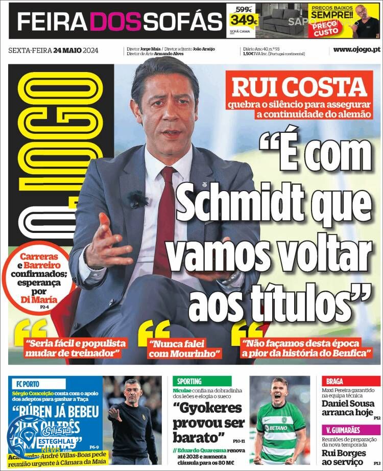 روزنامه ورزشی اوجوگو جمعه 4 خرداد 1403 