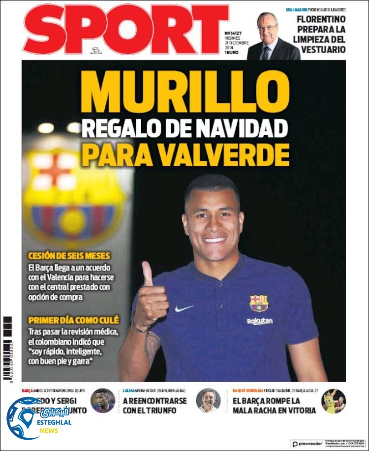 روزنامه اسپورت جمعه 30 آذر 1397