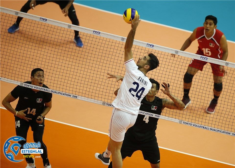 دیدار تیم های ملی والیبال ایران و مکزیک
