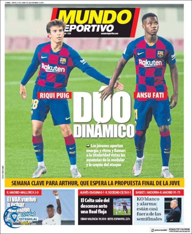 روزنامه ورزشی موندو دپورتیوو پنجشنبه 5 تیر 1399