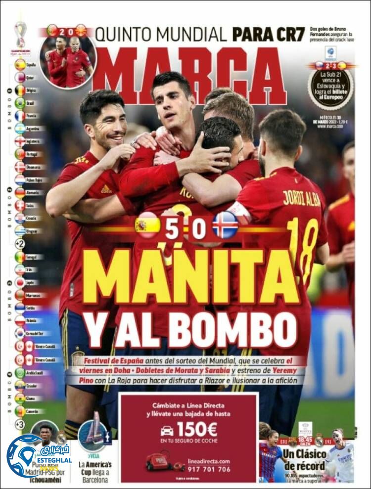 روزنامه ورزشی مارکا چهارشنبه 10 فروردین 1401