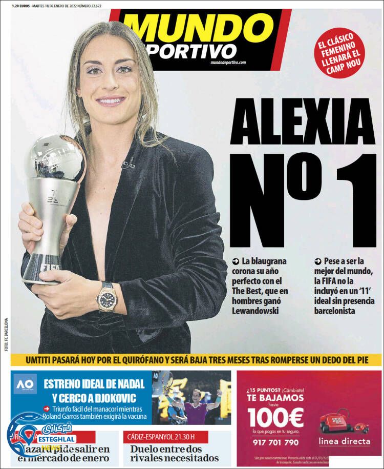 روزنامه ورزشی موندو دپورتیوو سه شنبه 28 دی 1400