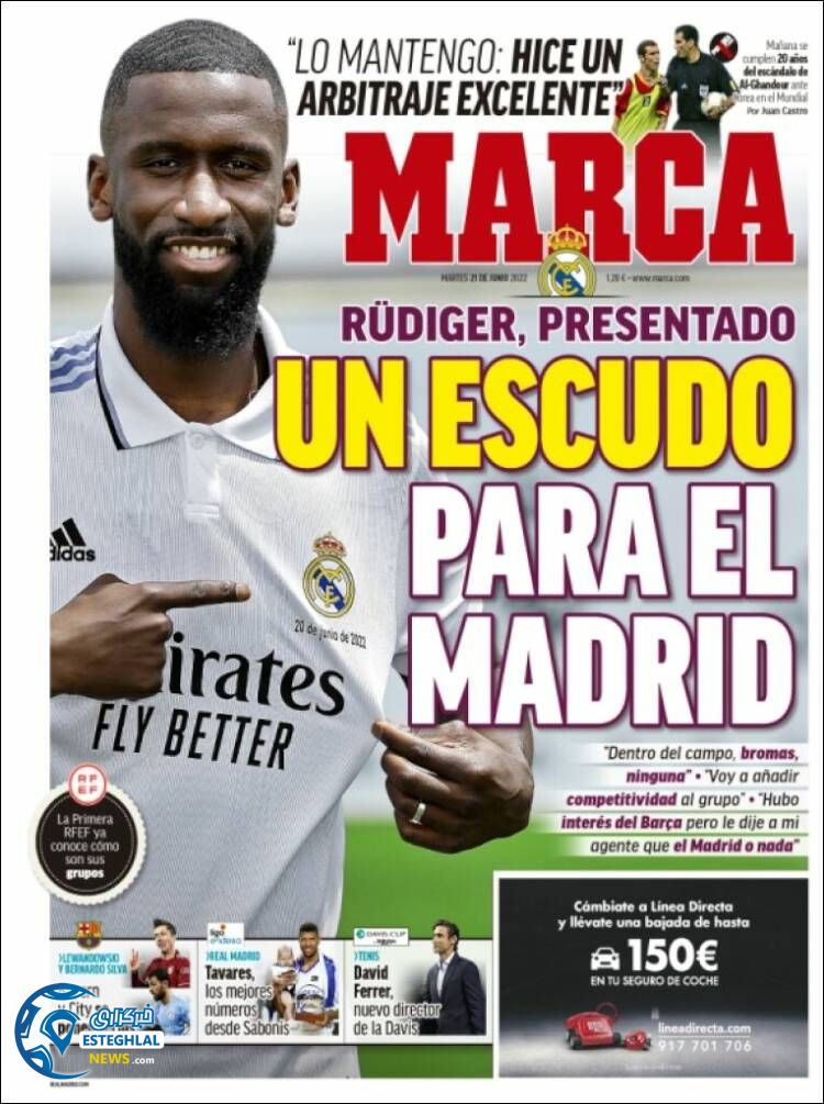 روزنامه ورزشی مارکا سه شنبه 31 خرداد 1401