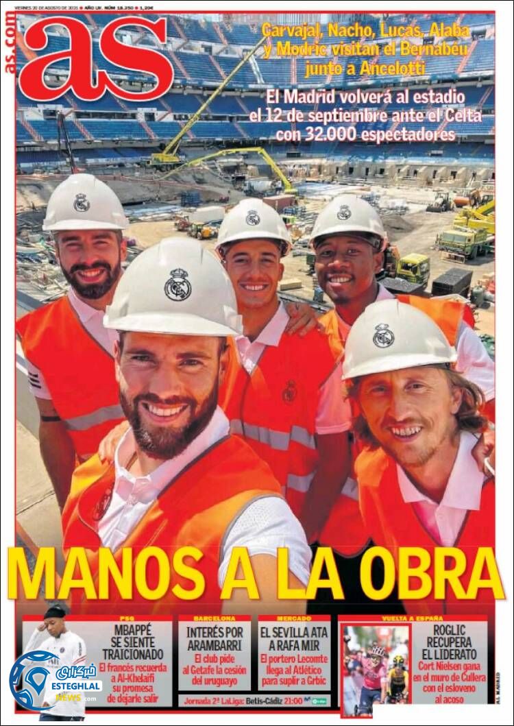 روزنامه ورزشی آ اس جمعه 29 مرداد 1400