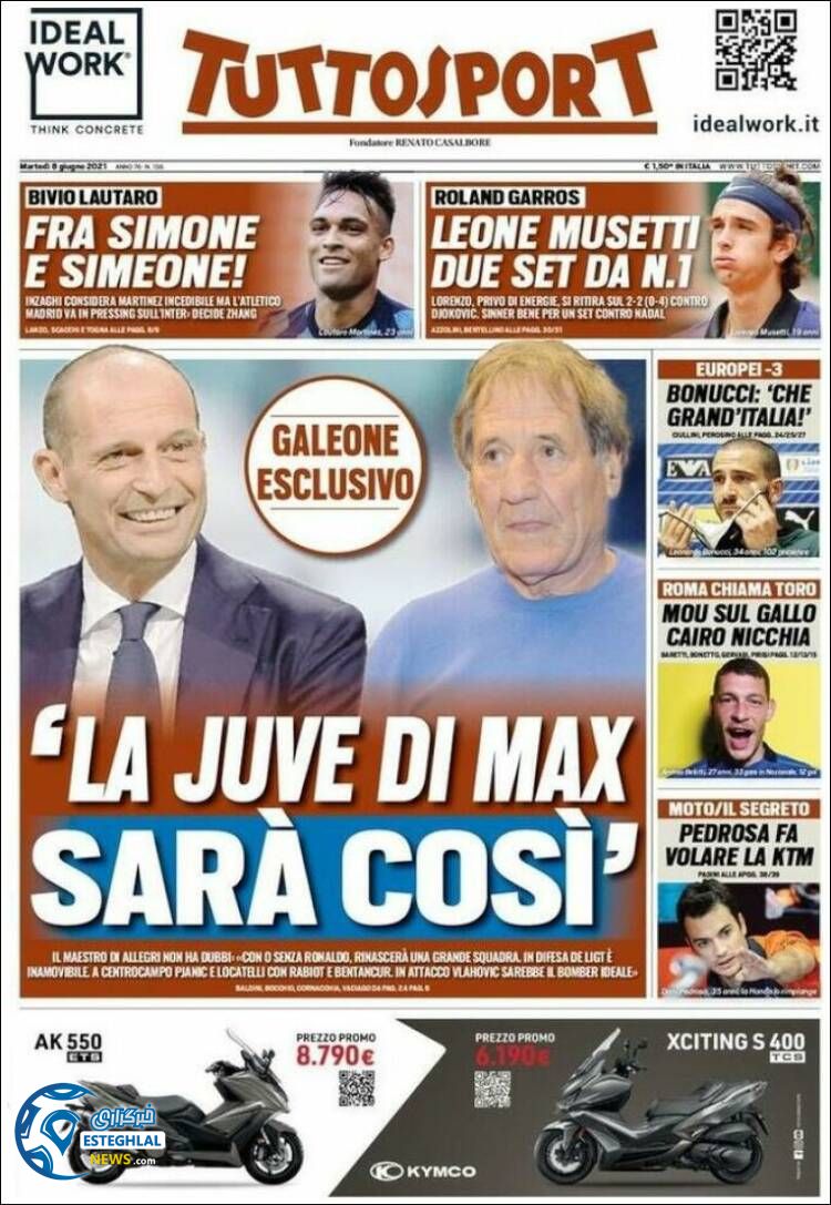 روزنامه ورزشی توتو اسپورت سه شنبه 18 خرداد 1400