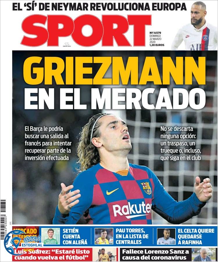 روزنامه ورزشی اسپورت یکشنبه 3 فروردین 1399