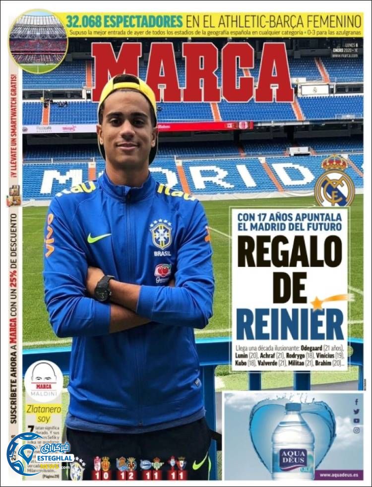 روزنامه ورزشی مارکا دوشنبه 16 دی 1398