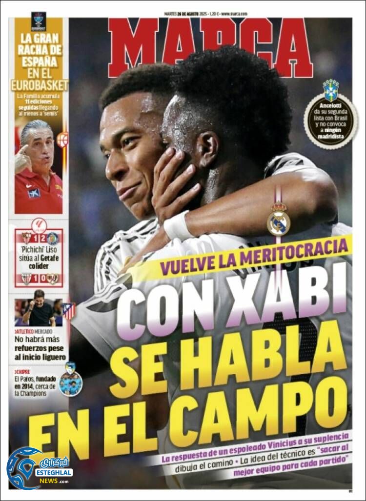 روزنامه  ورزشی مارکا  سه شنبه 4 شهریور 1404  