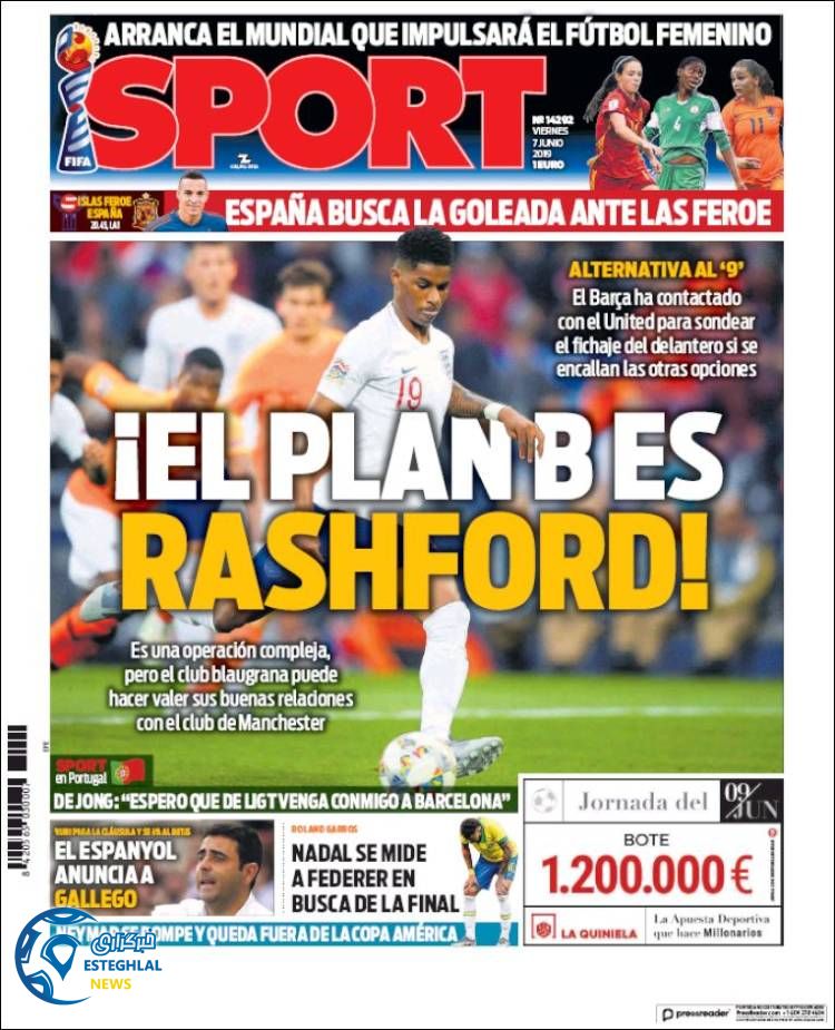 روزنامه ورزشی اسپورت جمعه 17 خرداد 1398