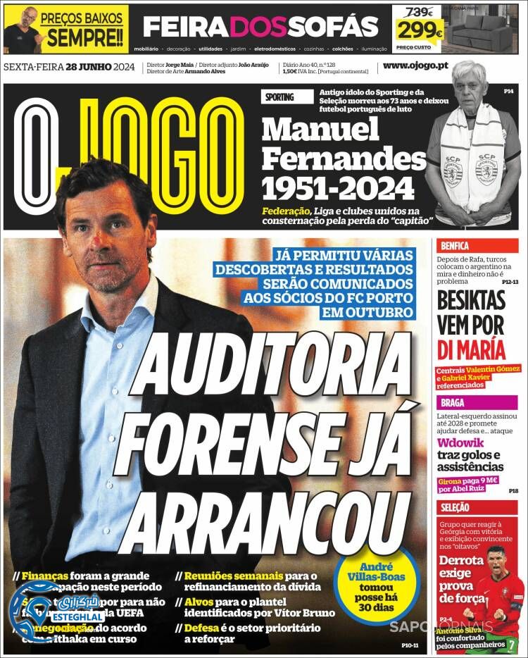 روزنامه ورزشی اوجوگو جمعه 8 تیر 1403 