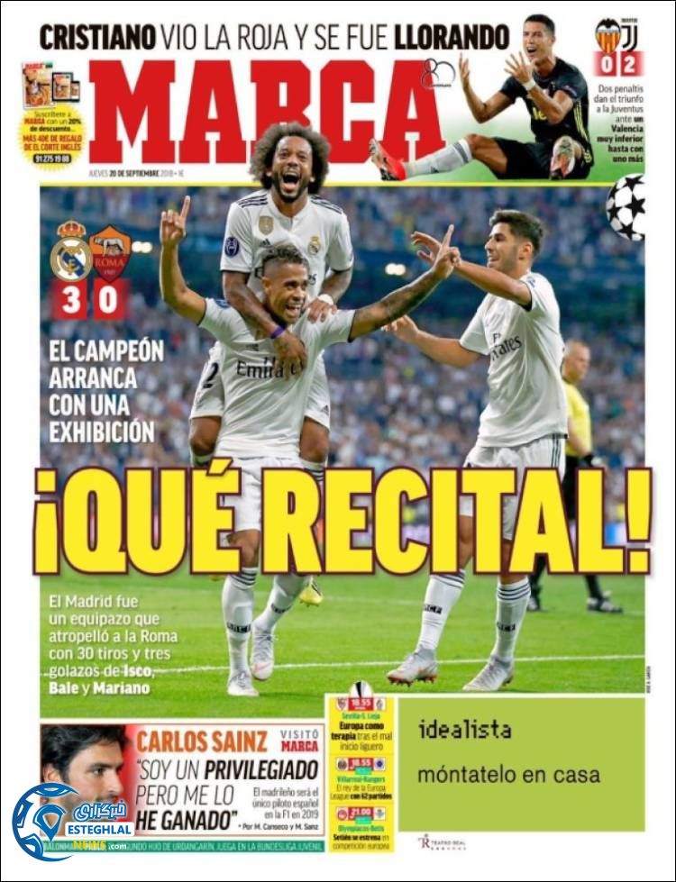 روزنامه ورزشی مارکا پنجشنبه 29 شهریور 1397