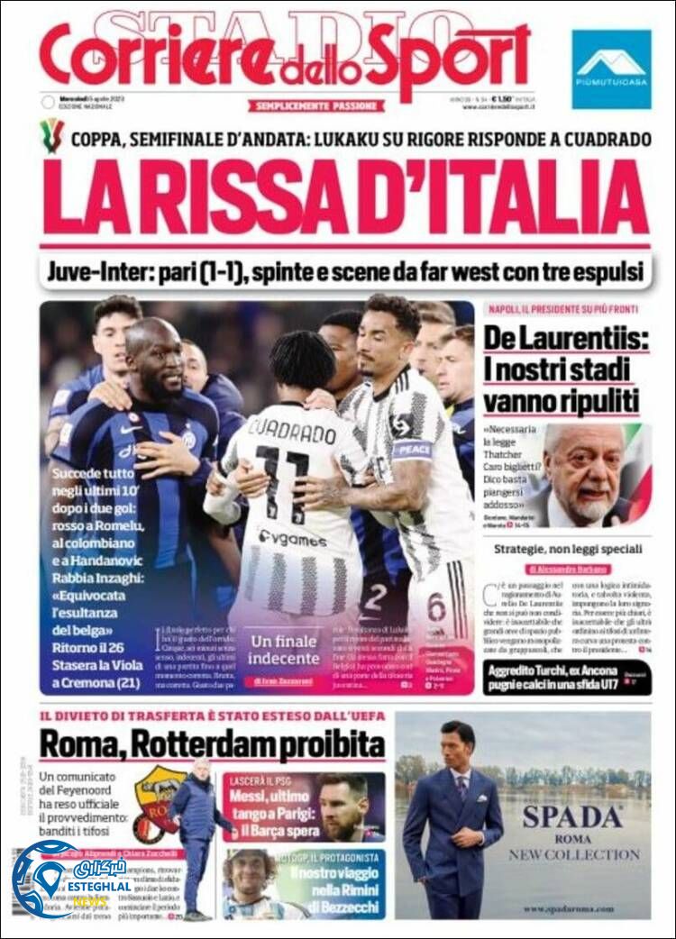 روزنامه ورزشی کوریره دلو اسپورت چهارشنبه 16 فروردین 1402 