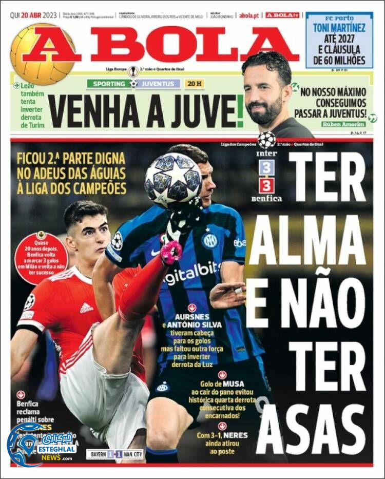 روزنامه ورزشی آبولا پنجشنبه 31 فروردین 1402 