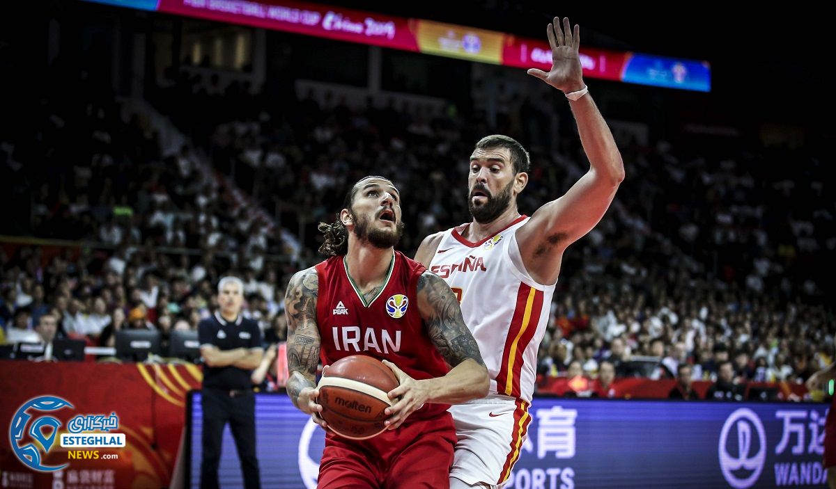 دیدار تیم ملی بسکتبال ایران واسپانیا