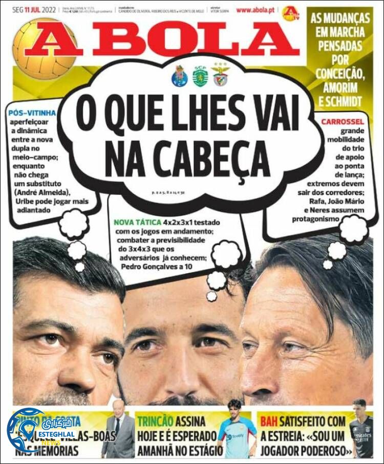 روزنامه ورزشی آبولا دوشنبه 20 تیر 1401