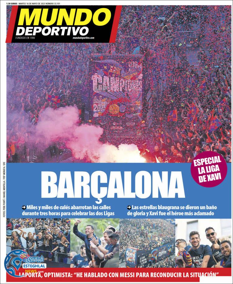 روزنامه ورزشی موندو دپورتیوو سه شنبه 26 اردیبهشت 1402 