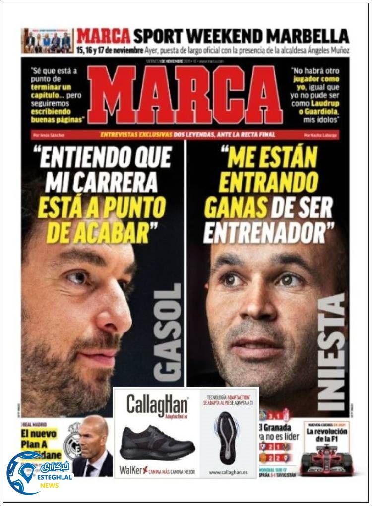 روزنامه ورزشی مارکا جمعه 10 آبان 1398