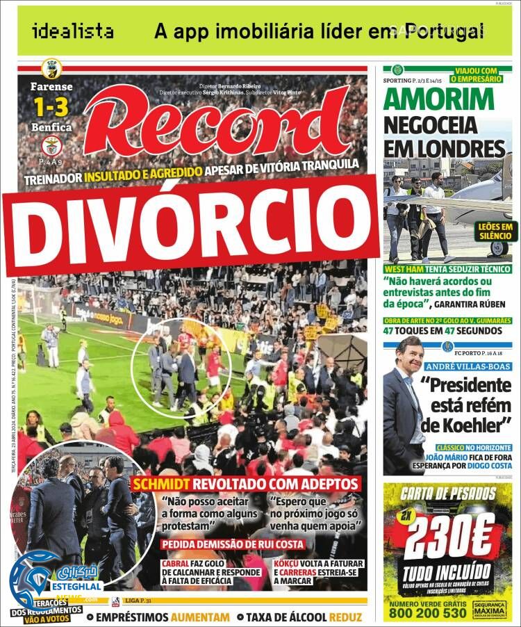 روزنامه ورزشی رکورد سه شنبه 4 اردیبهشت 1403 