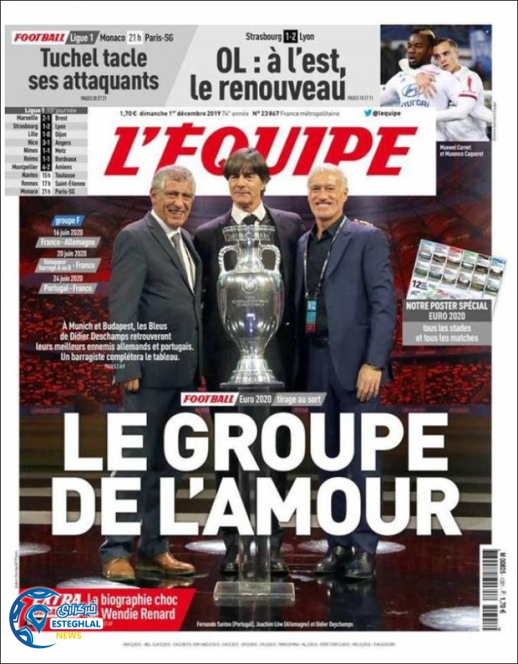 روزنامه ورزشی اکیپ یکشنبه 10 آذر 1398