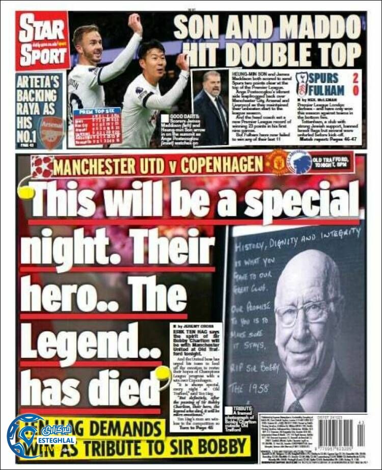 روزنامه ورزشی استار اسپورت سه شنبه 2 آبان 1402 