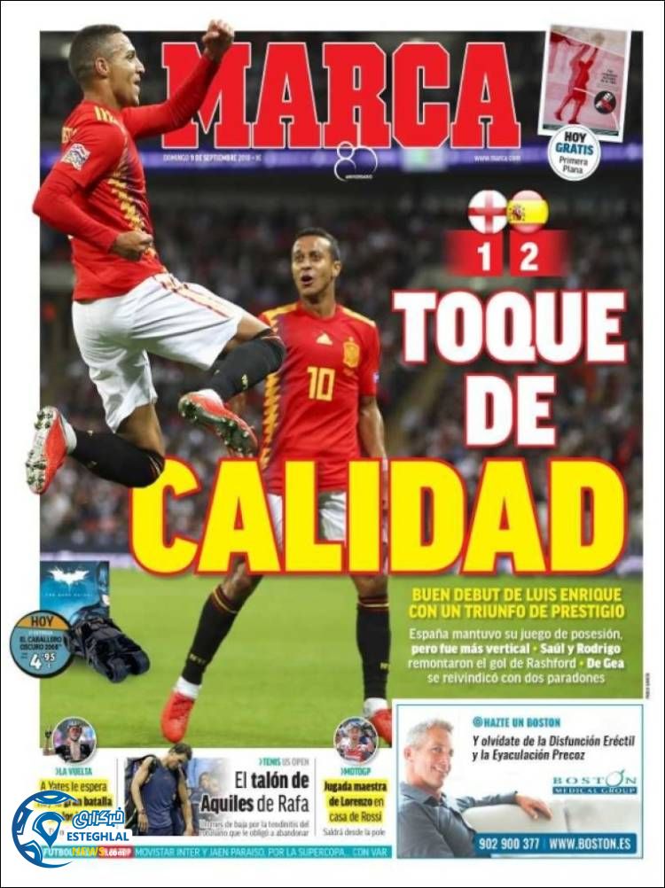 روزنامه ورزشی مارکا یکشنبه 18 شهریور 1397