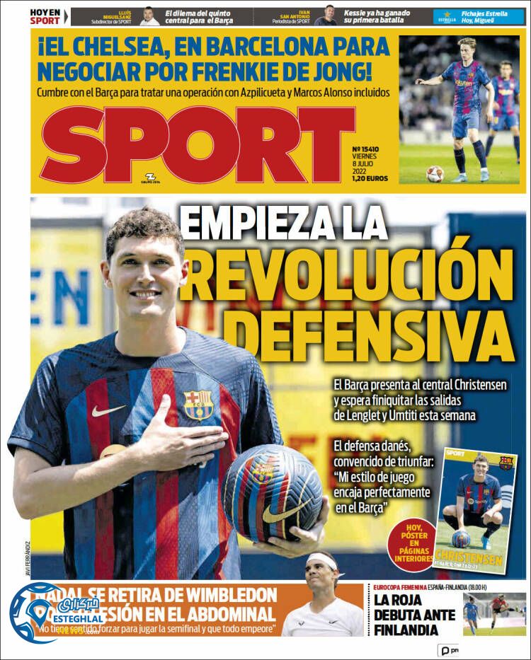 روزنامه ورزشی اسپورت جمعه 17 تیر 1401