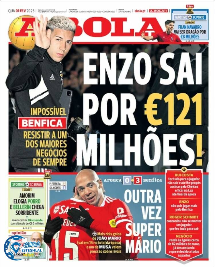 روزنامه ورزشی آبولا چهارشنبه 12 بهمن 1401 