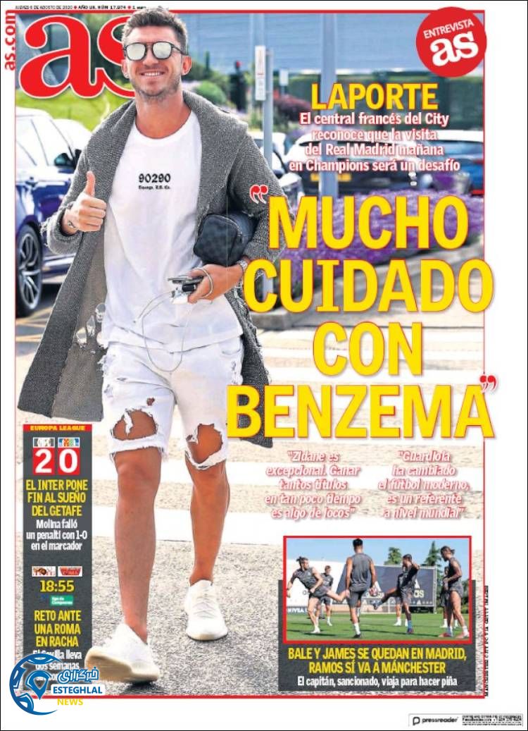 روزنامه ورزشی آاس پنجشنبه 16 مرداد 1399