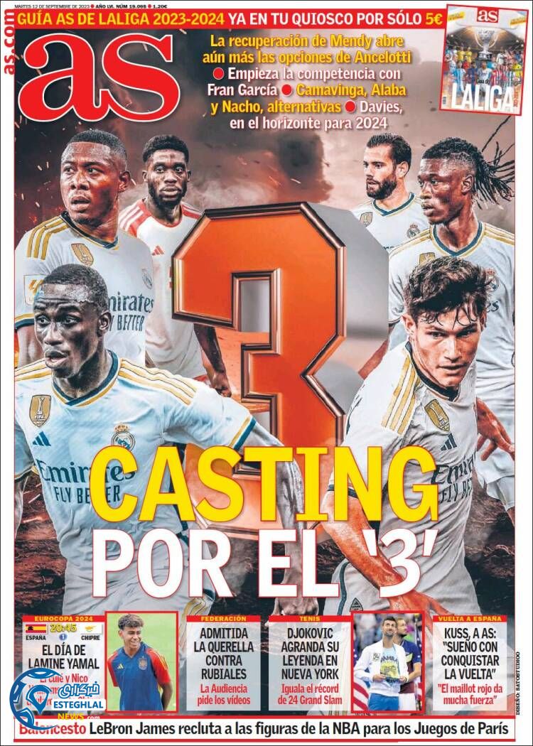 روزنامه ورزشی آ اس سه شنبه 21 شهریور 1402 