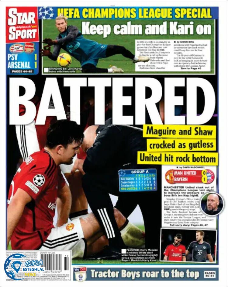 روزنامه ورزشی استار اسپورت چهارشنبه 22 آذر 1402 