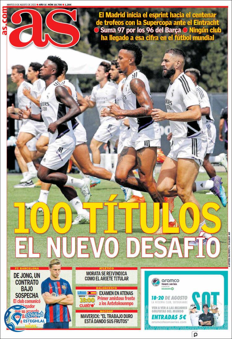 روزنامه آاس سه شنبه 18 مرداد 1401 