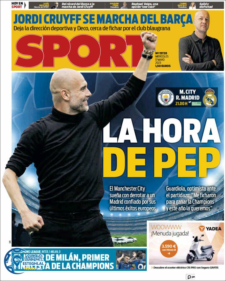 روزنامه ورزشی اسپورت چهارشنبه 27 اردیبهشت 1402 