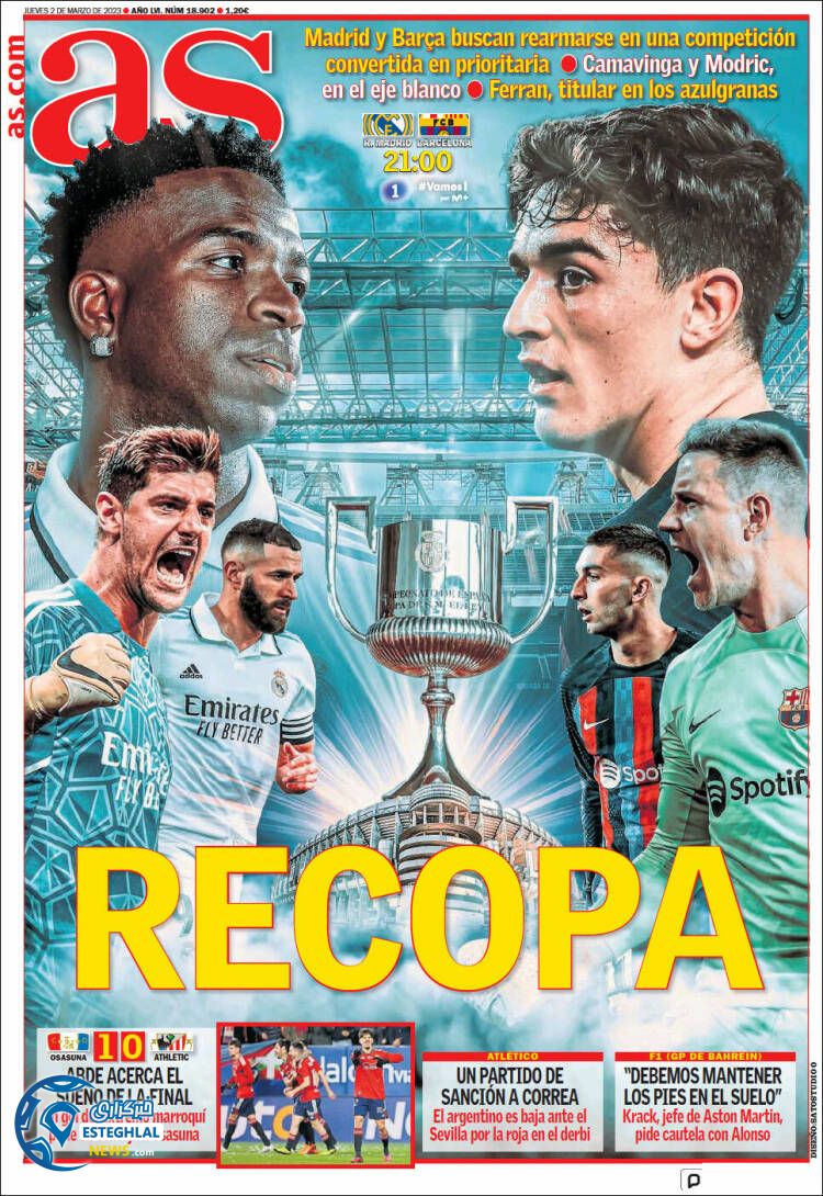 روزنامه ورزشی آ اس پنجشنبه 11 اسفند 1401  