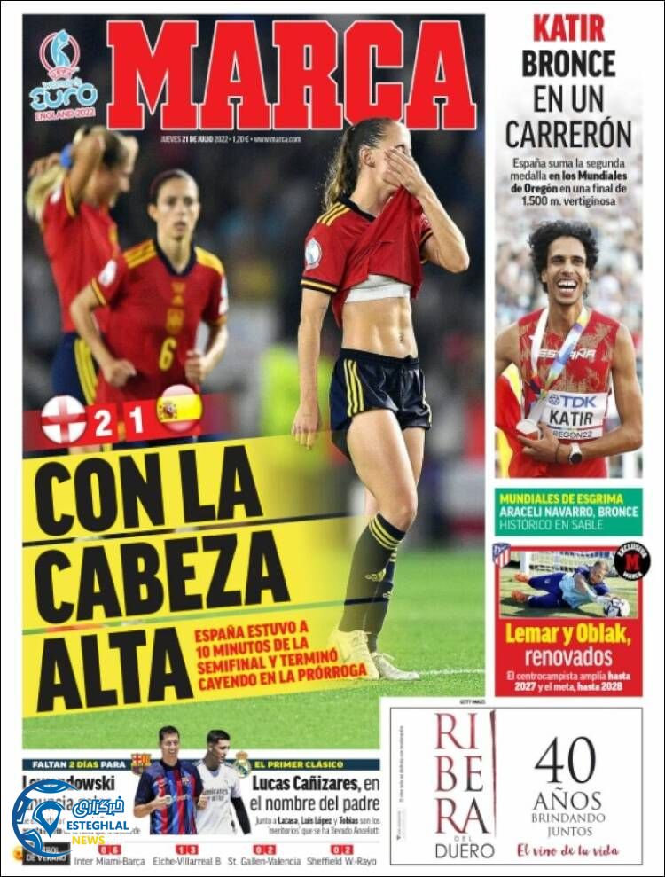 روزنامه ورزشی مارکا پنجشنبه 30 تیر 1401