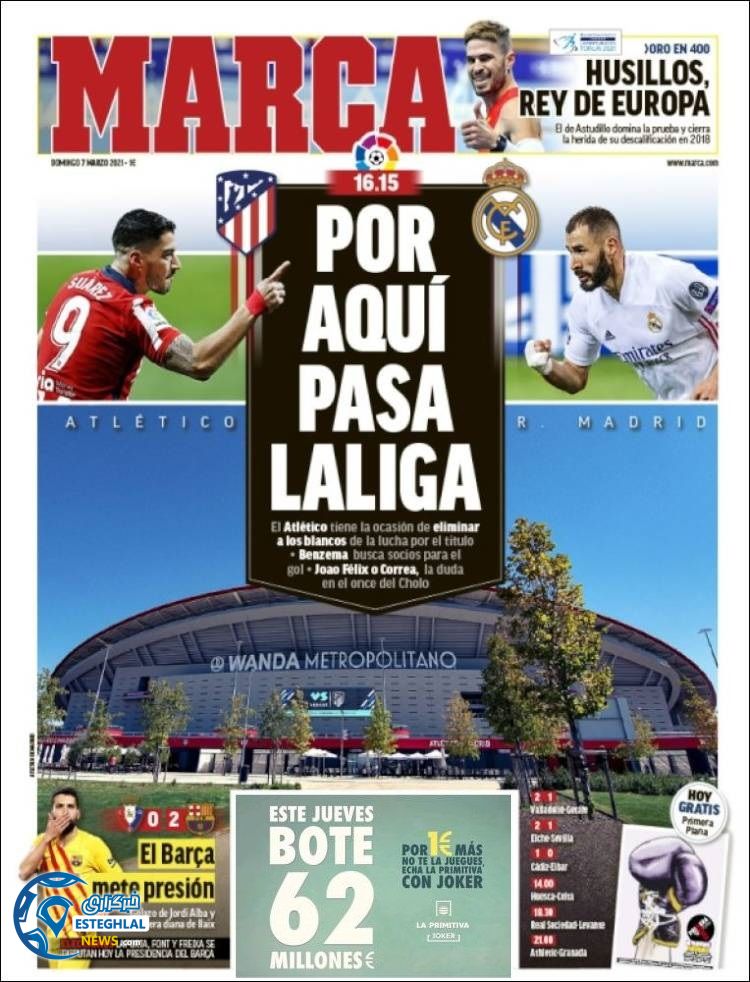 روزنامه ورزشی مارکا یکشنبه 17 اسفند 1399